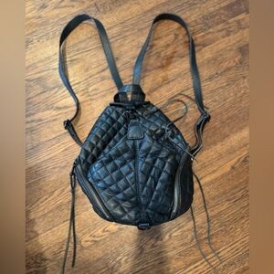 Rebecca Minkoff Julian Small Black Quilted Leather Backpack New Without Tags NWO